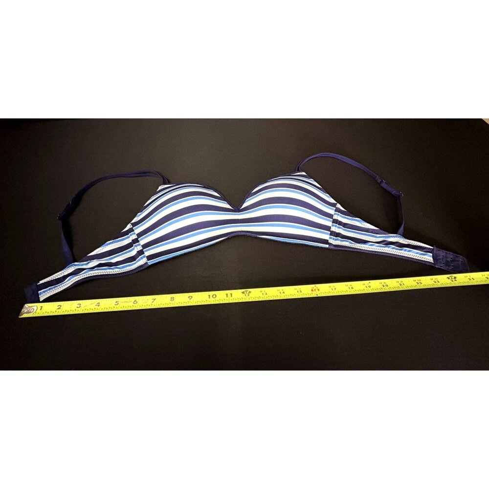 Aerie Sporty Blue White Navy Striped Sporty Lingerie Bra Nautical Cup Size 34C - Picture 11 of 14